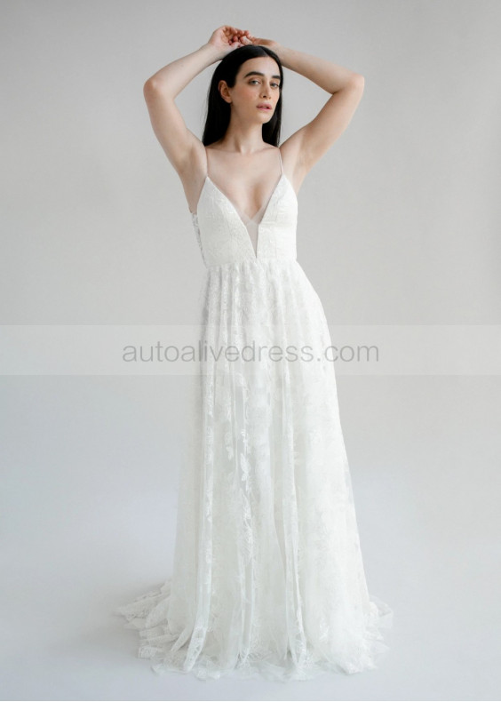 Ivory Full Lace U Back Fairytale Wedding Dress Ivory Full Lace U Back Fairytale Wedding Dress